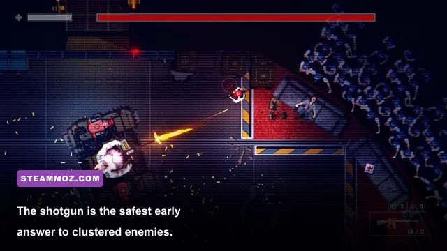 Garage Bad Trip weapon gameplay with shotgun and pistol combat