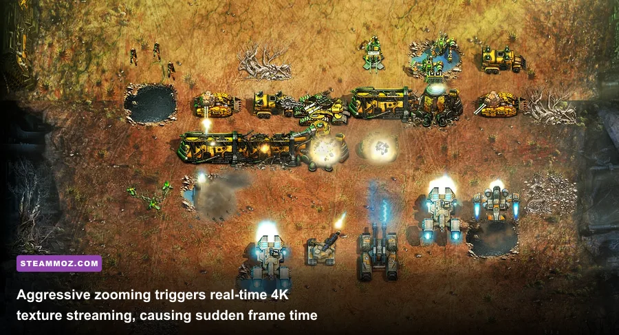 Tiberian Dawn Construction Yard base management view zoomed out