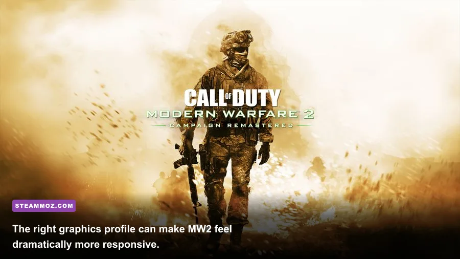 Modern Warfare II PC graphics settings menu showing upscaling and quality options