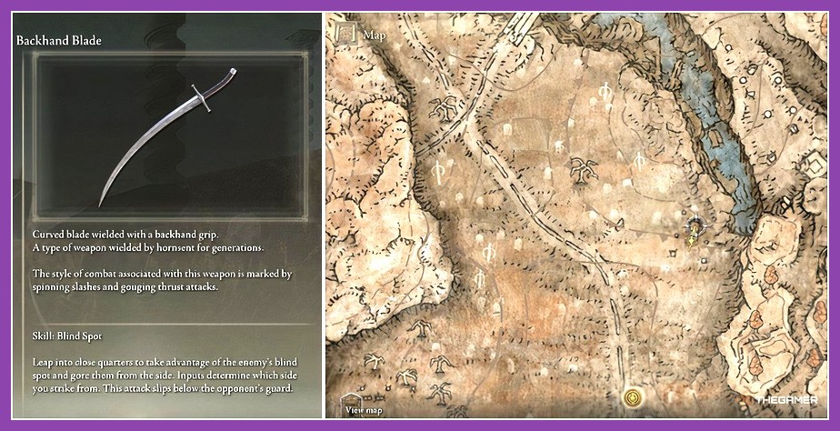 Backhand Blade weapon art from Elden Ring Shadow of the Erdtree DLC