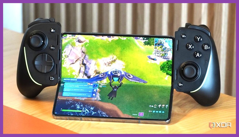 Razer Kishi attached to iPhone showing gaming setup