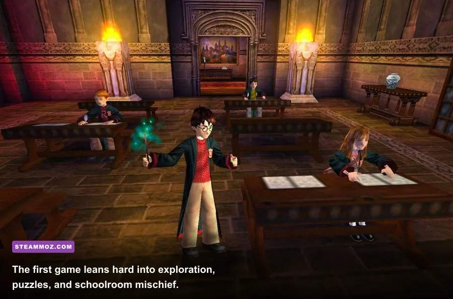 Harry Potter and the Philosopher's Stone PC classroom gameplay