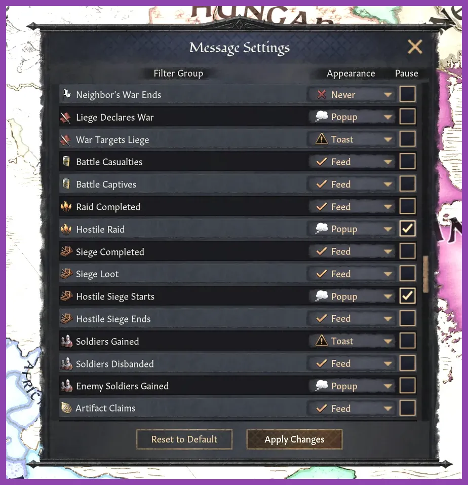 Crusader Kings 3 graphics settings menu showing performance options