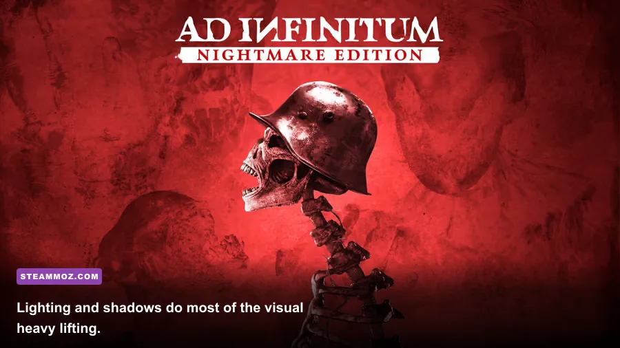 Ad Infinitum PC gameplay showing detailed lighting and graphics settings