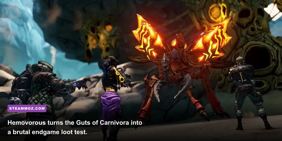 Hemovorous the Invincible raid boss fight in Borderlands 3 Director's Cut
