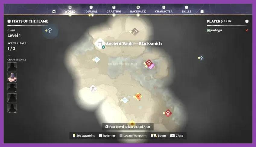 Finding the Blacksmith in Enshrouded Ancient Vault