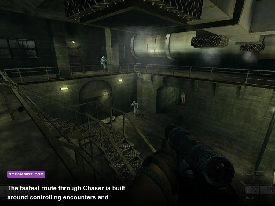 Chaser 2003 firefight inside a Mars facility