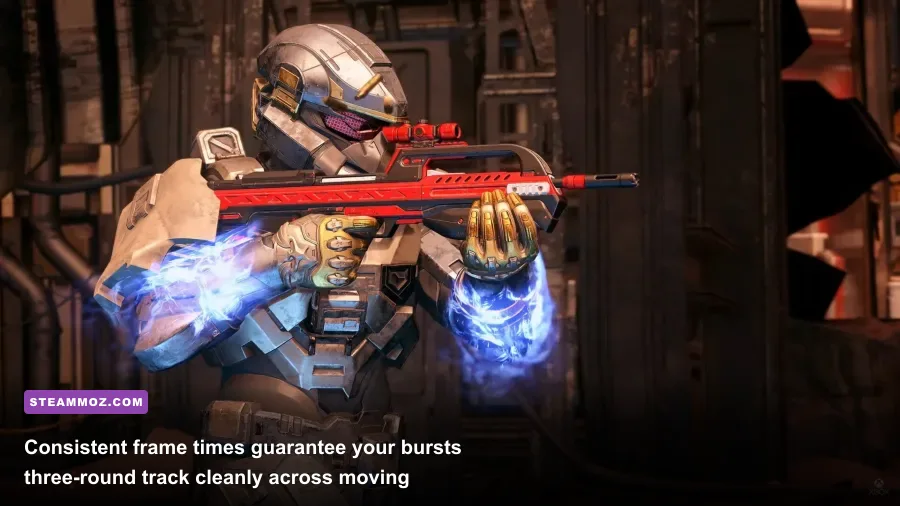 Spartan aiming down sights with the Battle Rifle on Live Fire