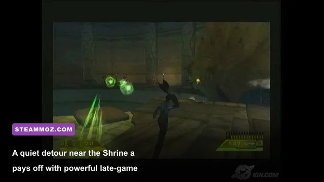 Secret chamber near the Shrine containing a hidden reward in Advent Rising