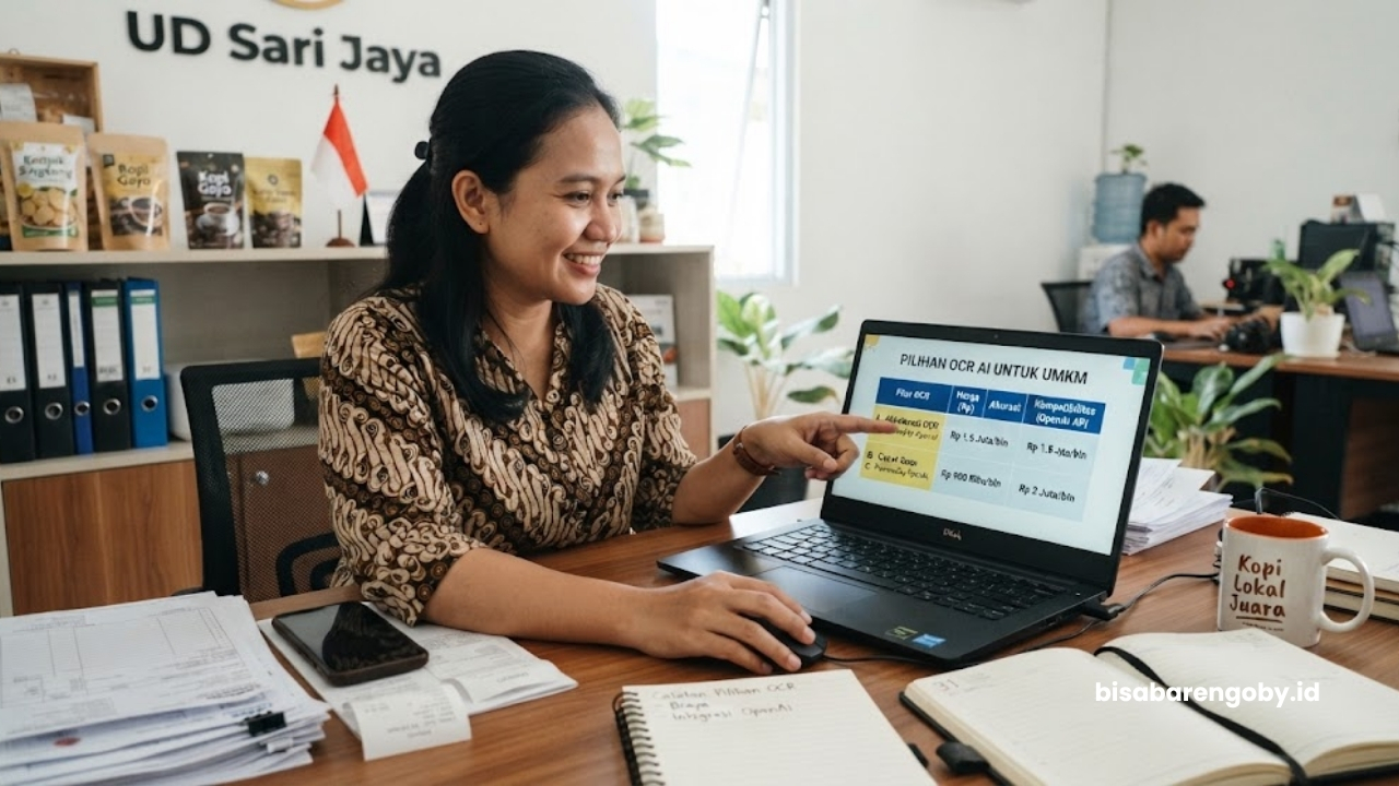Pemilik bisnis menyeleksi jasa AI OCR untuk UMKM di Indonesia berbasis OpenAI