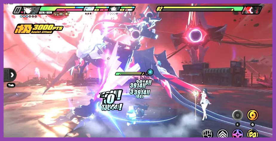 Zenless Zone Zero boss fight with character executing ultimate skill