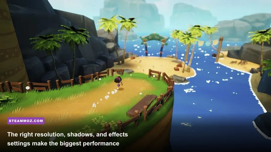 Koa and the Five Pirates of Mara PC graphics settings and gameplay