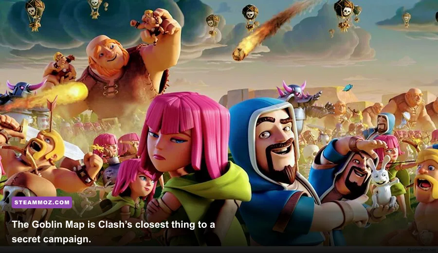 Clash of Clans Goblin Map single-player level with traps and defenses