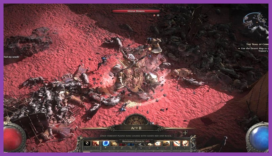 Player dodging early Act 1 boss attacks using Dodge Roll and fast mobility skills