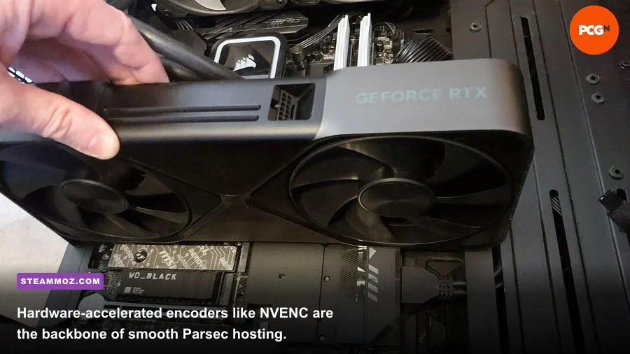 Dedicated graphics card required for hardware NVENC encoding on Parsec host