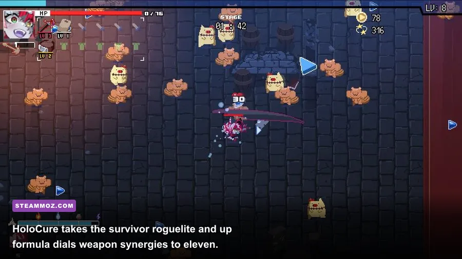 HoloCure Save the Fans chaotic roguelite combat with weapon collabs