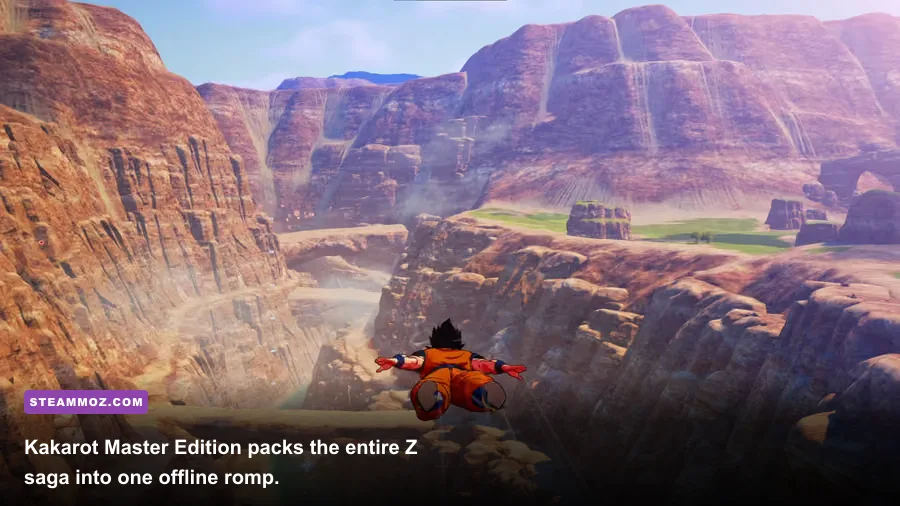 Kakarot open world screenshot showing DBZ characters