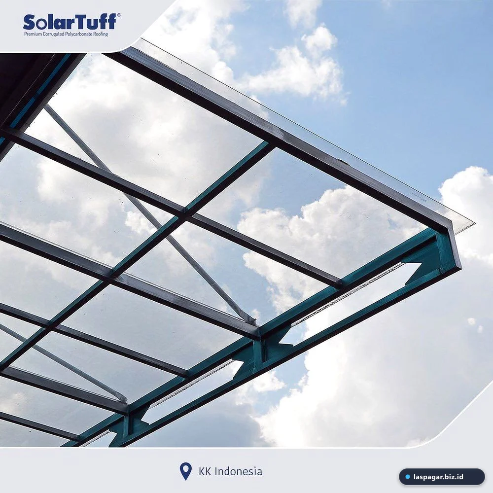 kanopi teras rumah solarflat solid polycarbonate transparan