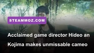 Hideo Kojima cameo character Oshima lounging in the Konpeki Plaza hotel lounge
