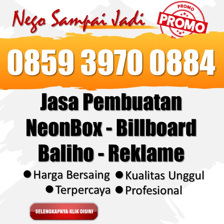 💎 WA 0859 3970 0884 - Kontraktor Pembuatan Neon Box Kantor Desa Berpengalaman Kotagede Yogyakarta