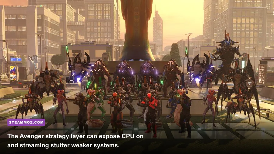 XCOM 2 Avenger base management screen with engineering and research rooms