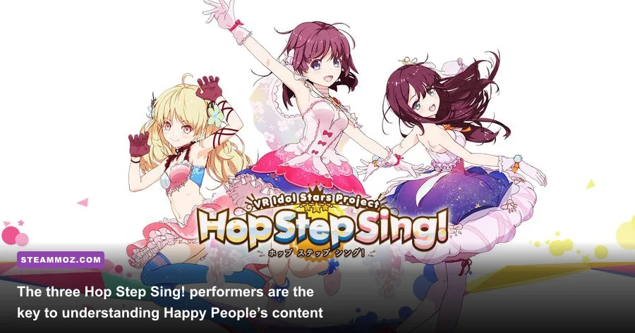 Hop Step Sing Happy People idols Niina Shikimi and Mikazuki official artwork