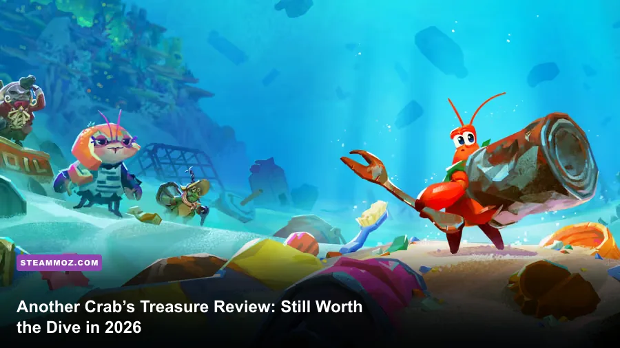 Kril exploring the colorful underwater world in Another Crab's Treasure