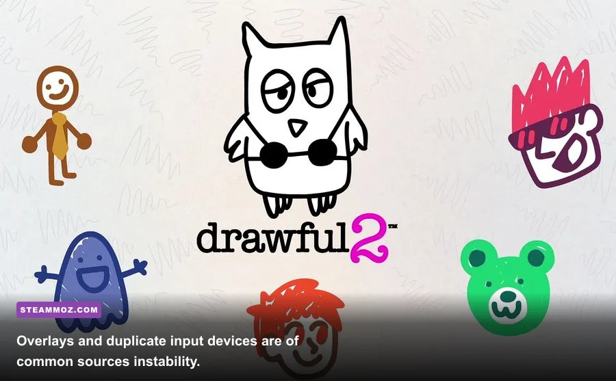 Drawful 2 running on PC with Steam overlay and controller input setup