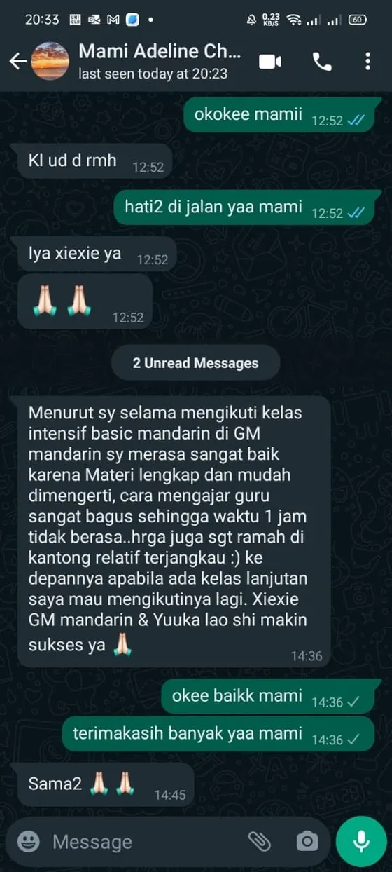 Testimoni orang tua — Mami Adeline