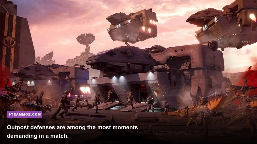 Starship Troopers Extermination squad defending an outpost