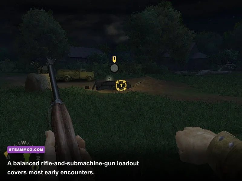 Brothers in Arms Earned in Blood weapon loadout featuring M1 Garand Thompson and BAR