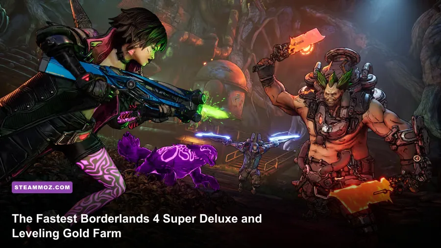 Borderlands 4 Vault Hunter fighting across the Kairos landscape