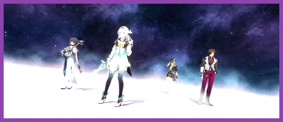 Firefly leading a Break Effect team with Ruan Mei and Harmony Trailblazer in Honkai Star Rail