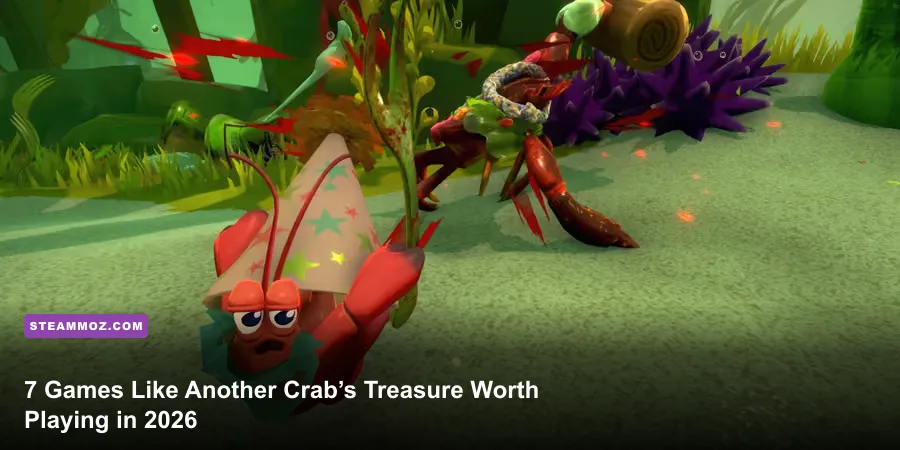 Kril exploring the colorful underwater world in Another Crab's Treasure
