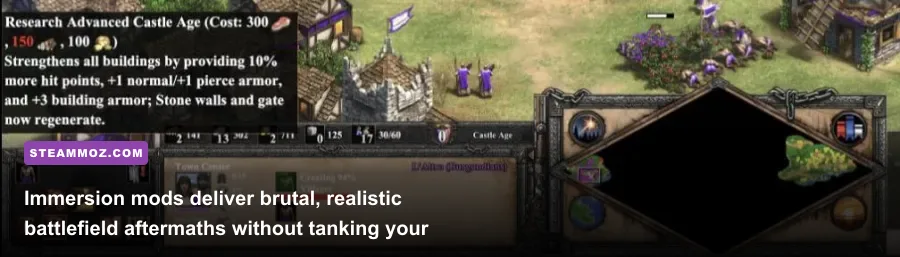 Enhanced Blood and visual graphic improvements in Age of Empires 2