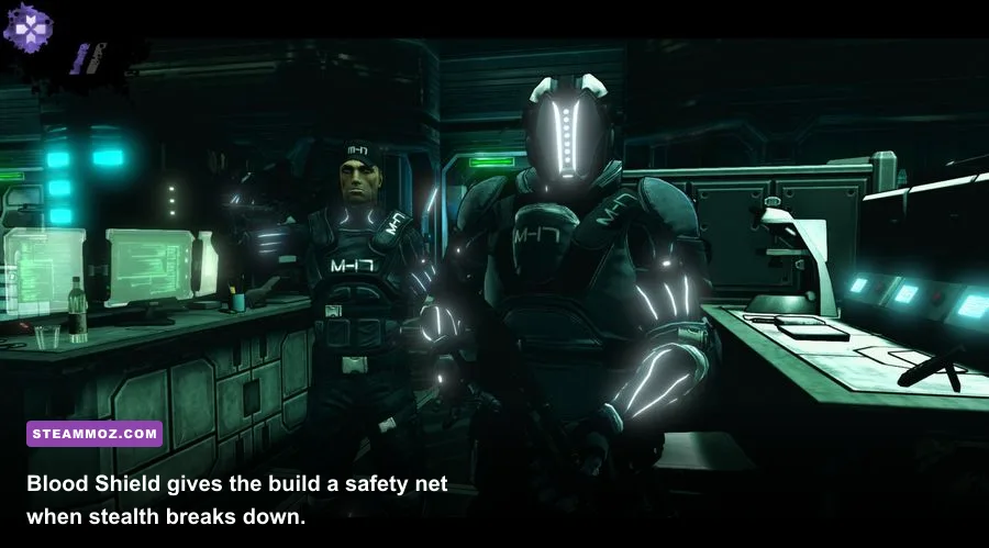 Eric Bane activating Blood Shield while fighting enemies in DARK