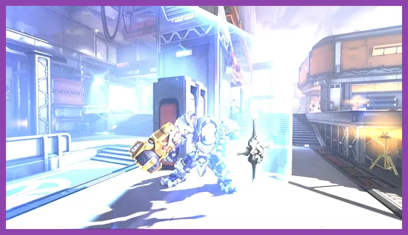 Reinhardt deploying barrier field in Overwatch 2