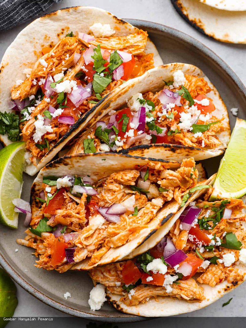 Tacos Ayam Cincang yang Lezat