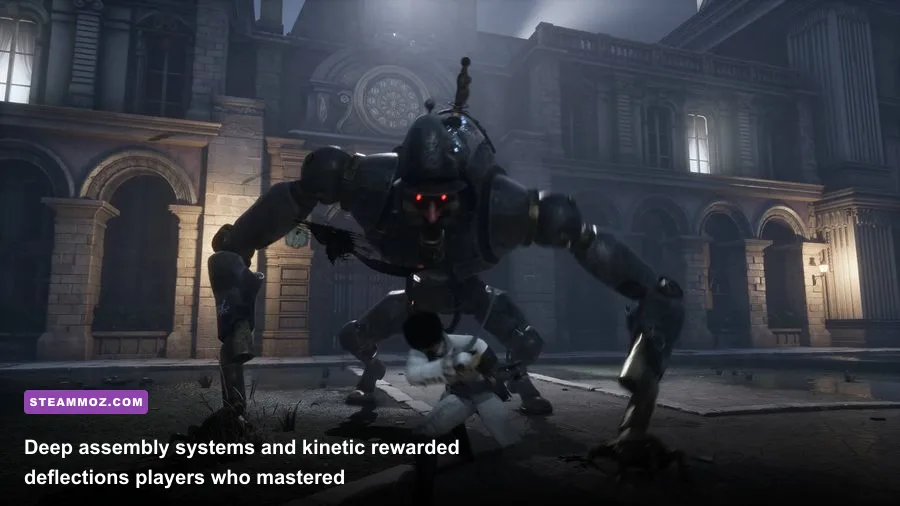 Pinocchio executing a perfect guard against an automaton in Lies of P