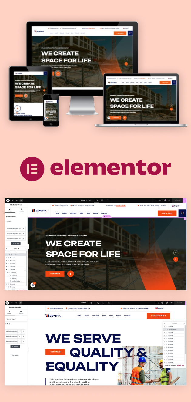Eonfik - Construction & Industry WordPress Theme