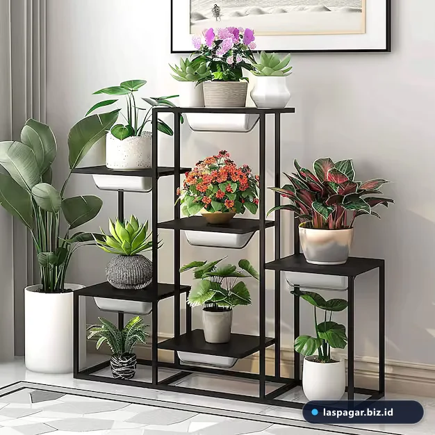 rincian harga standing pot bunga besi berbagai model