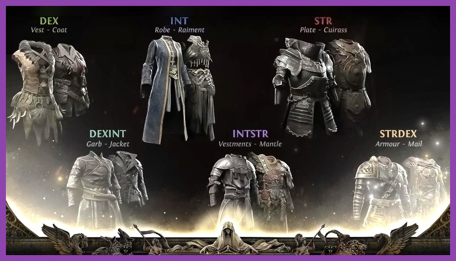 Armor modification and socketing menu in Path of Exile 2