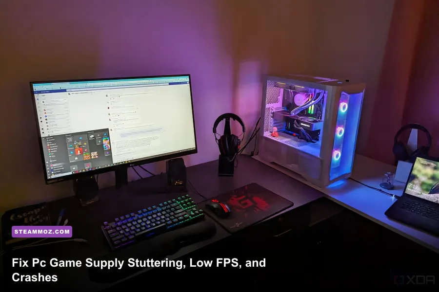 PC Game Supply performance troubleshooting with an FPS and frametime overlay