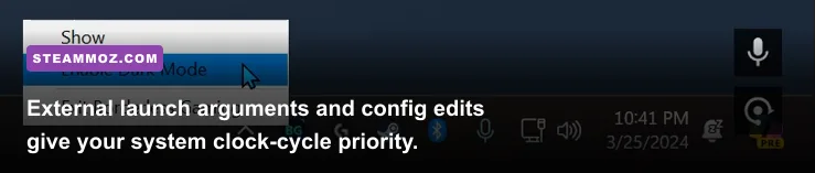 Steam client launch options interface for PC game command line arguments