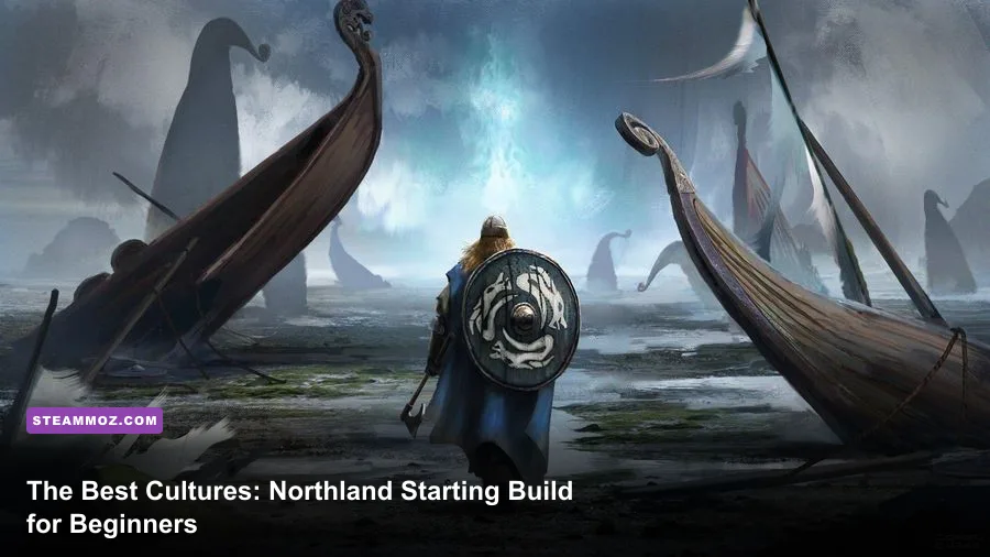 A Viking settlement and surrounding wilderness in Cultures Northland
