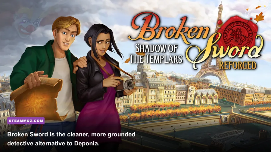 George Stobbart and Nico Collard investigating a Paris mystery in Broken Sword