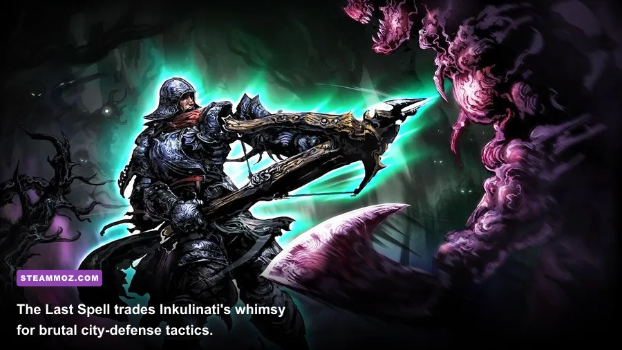 The Last Spell heroes defending Haven against monsters during a night wave
