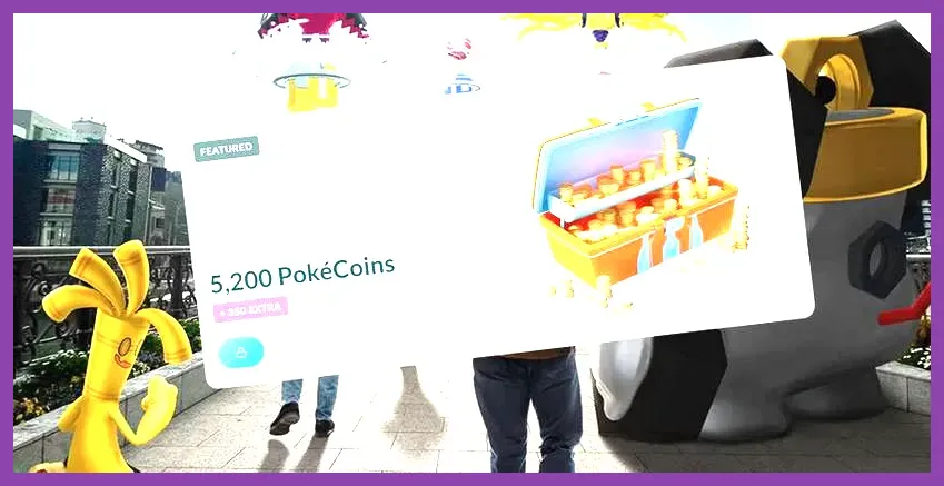 Pokemon GO shop screen showing PokeCoin purchase options