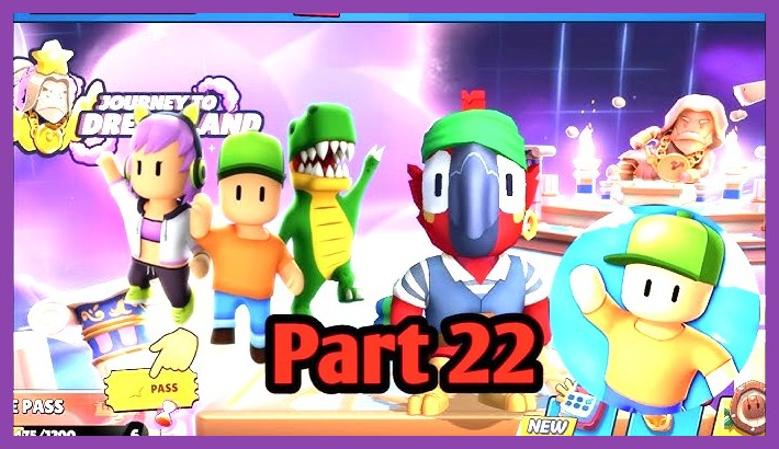 A player reaching the victory crown at the end of a Stumble Guys level