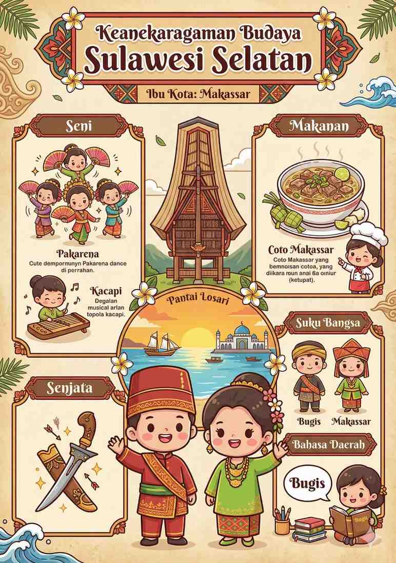 Contoh halaman infografis budaya provinsi